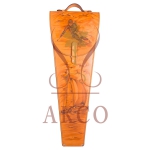 Шампура подарочные 6шт. в колчане из натуральной кожи c изображением лыжника и парусника